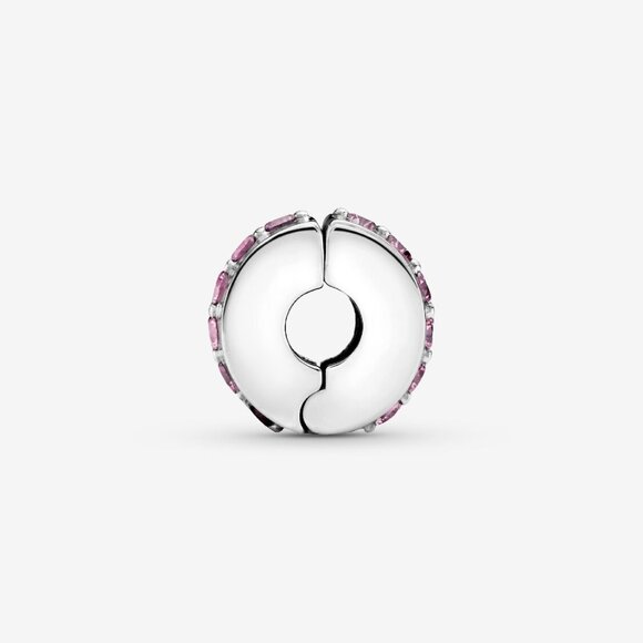 Pandora Pink Sparkling Row Clip Charm - Picture 3 of 7